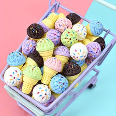 10pcs Mixed Pack DIY Ice Cream Donut Accessories for Crafts and Decor