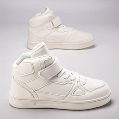 Women's Faux Leather Skate Shoes Flat Non Slip Sneakers