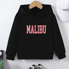 Kids Letter Print Graphic Hooded Sweatshirt