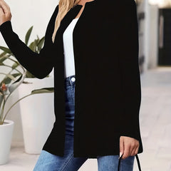 Solid Shawl Collar Jacket Long Sleeve Versatile Outerwear