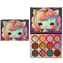 Anime Cosplay Eyeshadow Palette, 12 Matte & Shimmer Shades
