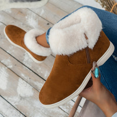 Women's Fleece-lined Snow Boots Non-slip Winter Ankle Boots