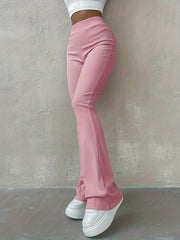 High Waisted Flared Yoga Trousers