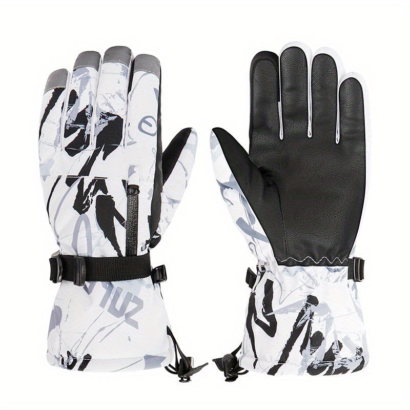 Couple Skiing Gloves Autumn Winter Warm Gloves Thickened Padded Riding Gloves