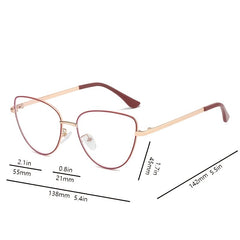Round Frame Light Blocking Eyestrain Clear Glasses For Women