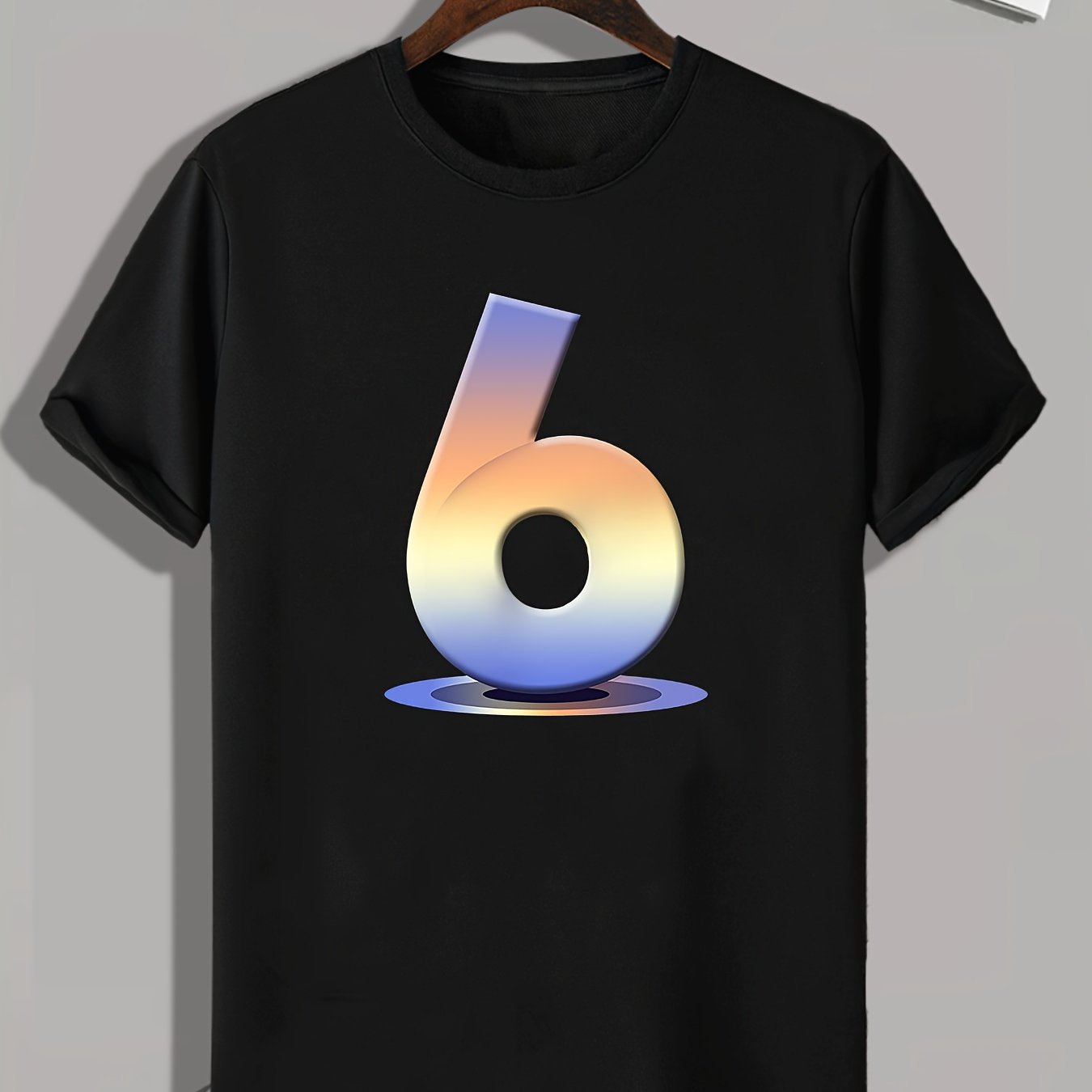 Number 6 Men's Graphic T Shirt for Summer