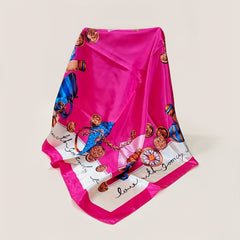 Chic Square Scarf for Women Satin Shawl