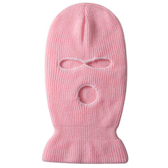 Funny 3-Hole Ski Mask Woolen Knitted Winter Hat