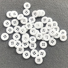 50pcs 15mm Sewing Flatback Buttons 4 Holes Plastic Resin DIY Crafts