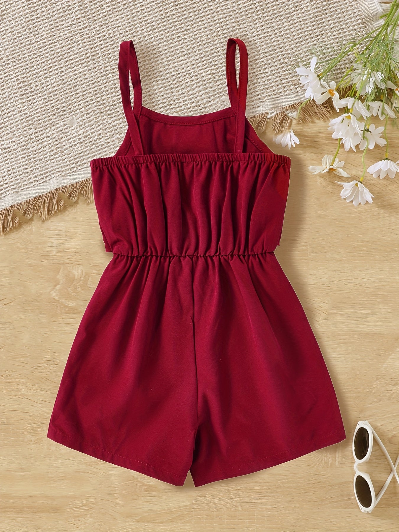 Girls Ruffled Off Shoulder Cami Jumpsuit Summer Clothing