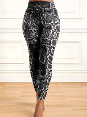 Snake Print High Waist Yoga Leggings
