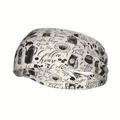 Vintage Coffee Themed Headband - Sports & Casual Wear