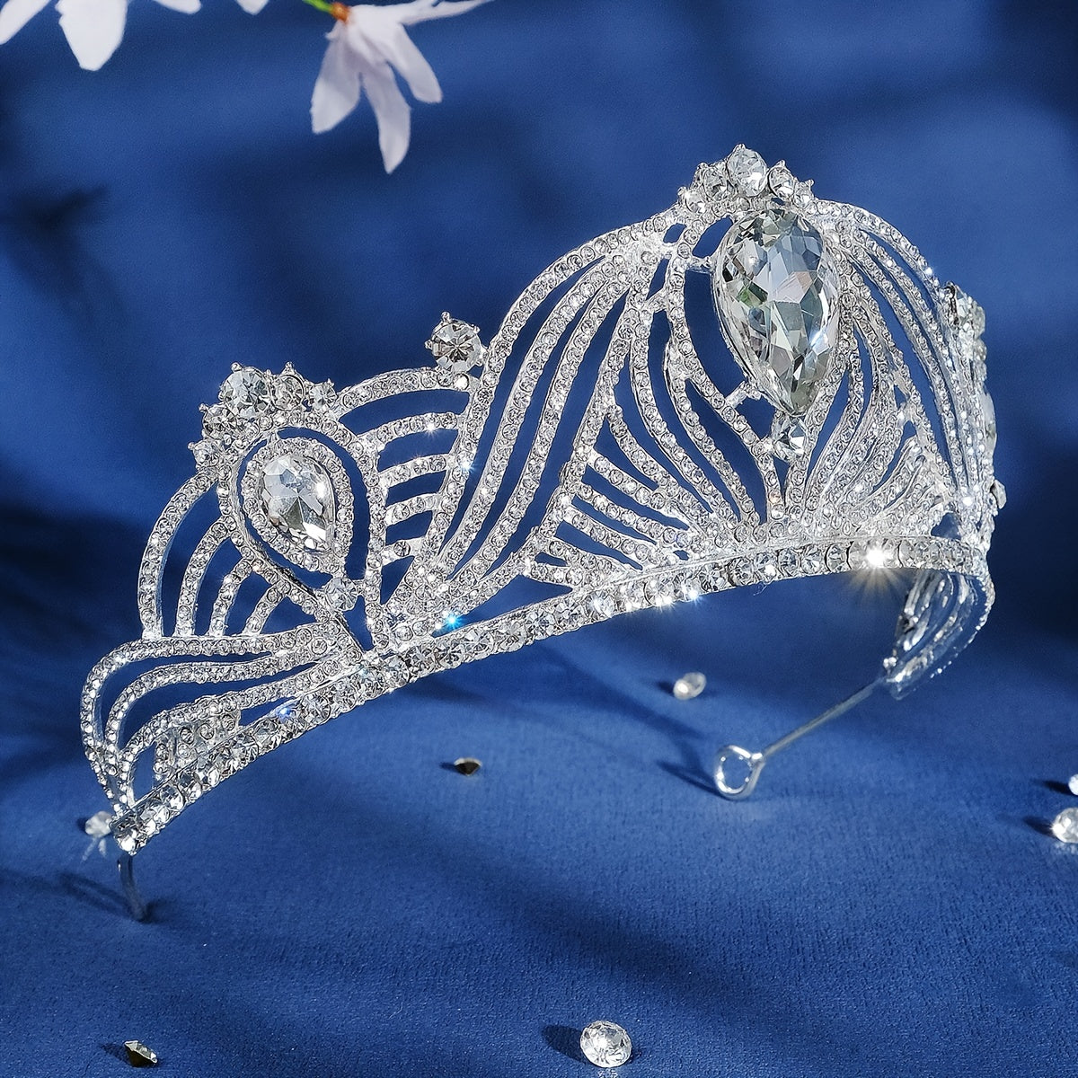 Crystal Queen Crown Wedding Tiara Quinceanera Headpiece