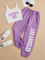 Girls Casual Tank Top & Pants Set For Summer Holiday Party