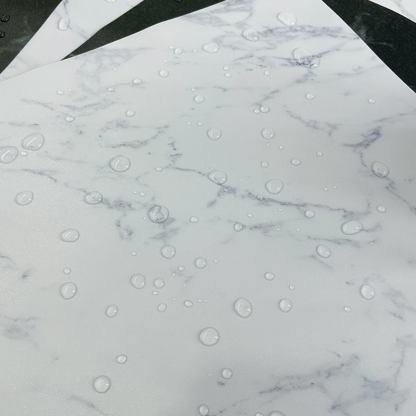 Set Of 4 Marble Floor Tile Sticker Self-adhesive Waterproof Wall Sticker Vinyl