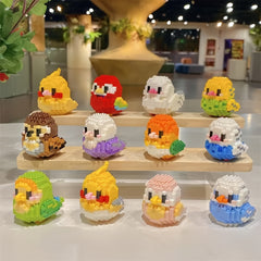12pcs Bird Block Set DIY Cartoon Packaging Perfect Gift or Desktop Display