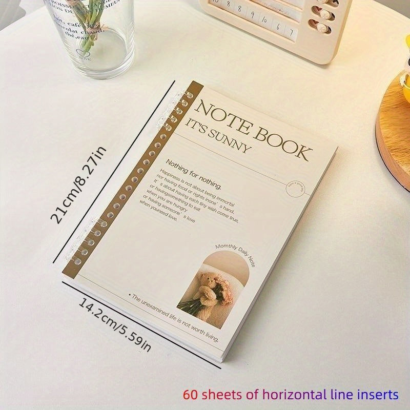 Elegant Loose Leaf Notebook with Crystal Buckle for Your Diary