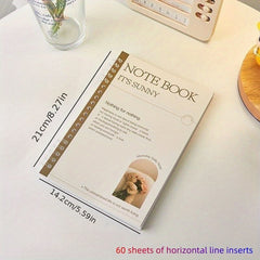 Elegant Loose Leaf Notebook with Crystal Buckle for Your Diary