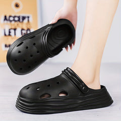 Women's Platform Clogs Solid Closed Toe Sandals