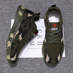 Men's Camouflage Knitted Lightweight Sneakers For Running
