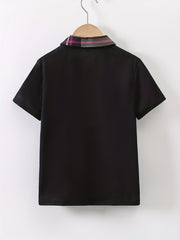Boys Creative Polo Shirt Lightweight Short Sleeve Tee