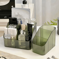 1pc PET Storage Box Desk Pen Holder Stationery Cosmetics Display Rack