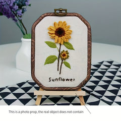 3D Embroidery DIY Hanging Painting Kit Flower Landscape European Embroidery