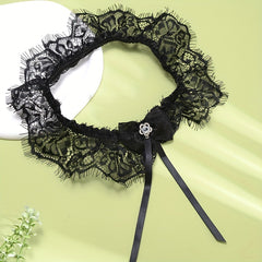 Crystal Inlaid Lace Leg Band Sexy Bridal Accessory Leg Elastic Strap
