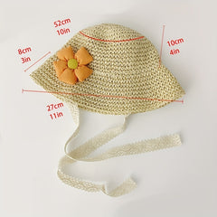 Kids Summer Sun Protection Straw Hat Lace Accessories Baby Girls Sun Hats