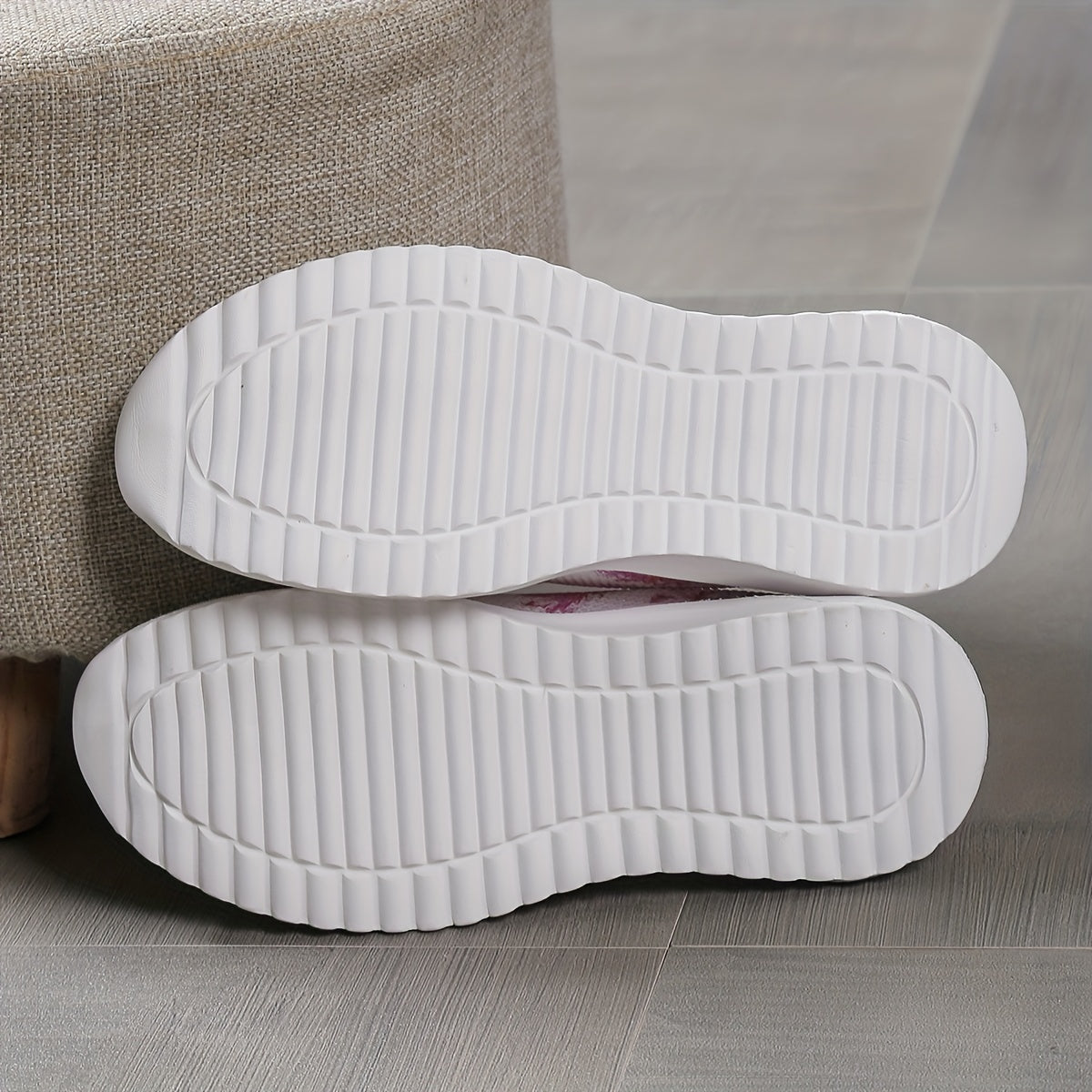 Butterfly & Flower Pattern Soft Sole Woven Shoes