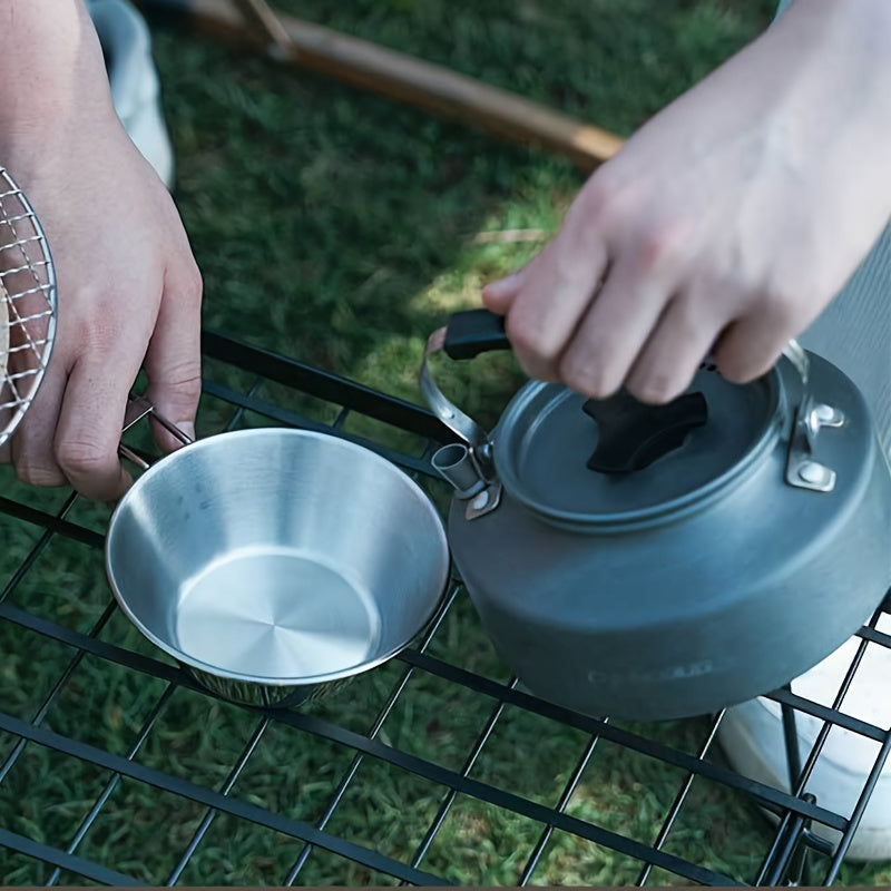 300ml Portable Stainless Steel Bowl for Camping with Foldable Handle