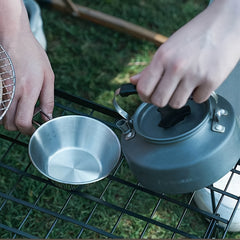 300ml Portable Stainless Steel Bowl for Camping with Foldable Handle