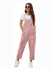 Sleeveless Jumpsuit With Pockets Women's Clothing