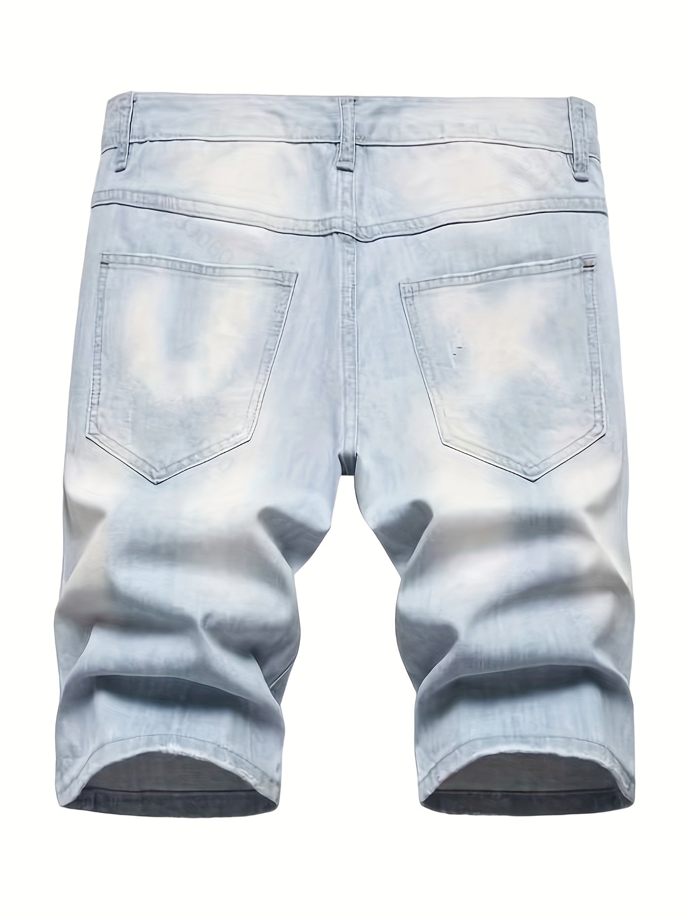 Men's Ripped Denim Shorts Casual Street Style Distressed Washed Denim Summer