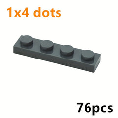 76pcs Building Blocks 1x4 Dots Figures Bricks Educational Toys