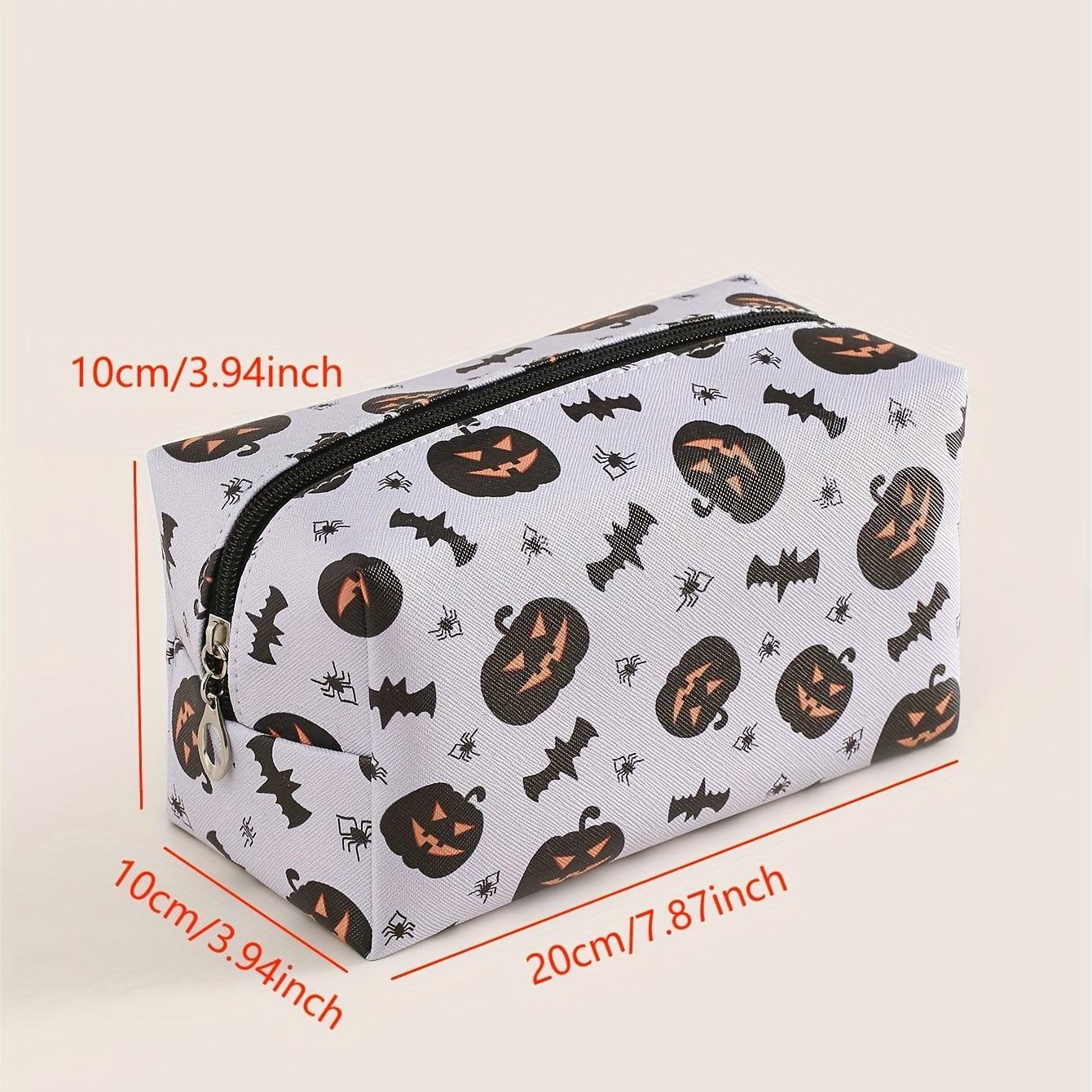 Halloween Pumpkin Bat Spider Pattern Makeup Bag