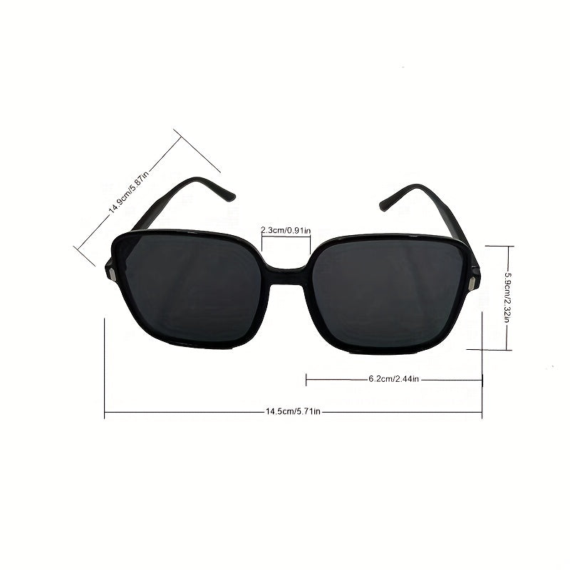 Oversized Square Sunglasses Casual Gradient Glasses UV400