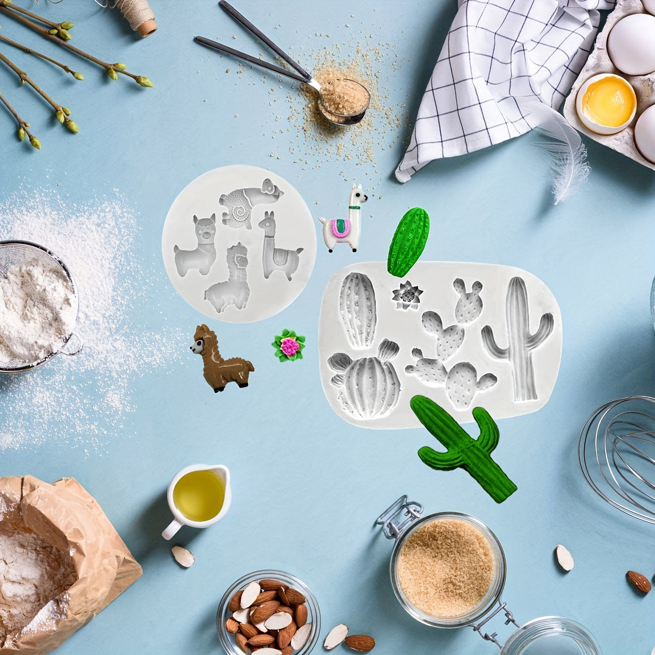 Cactus Silicone Fondant Mold for Cake Decorating