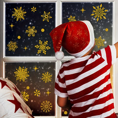 Christmas Snow Window Stickers Double Side Visual Decoration