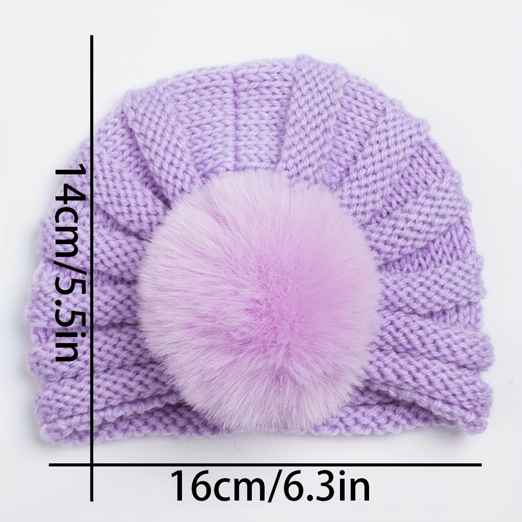 Baby Child Knitted Hat Wool Ball Thread Boys Girls