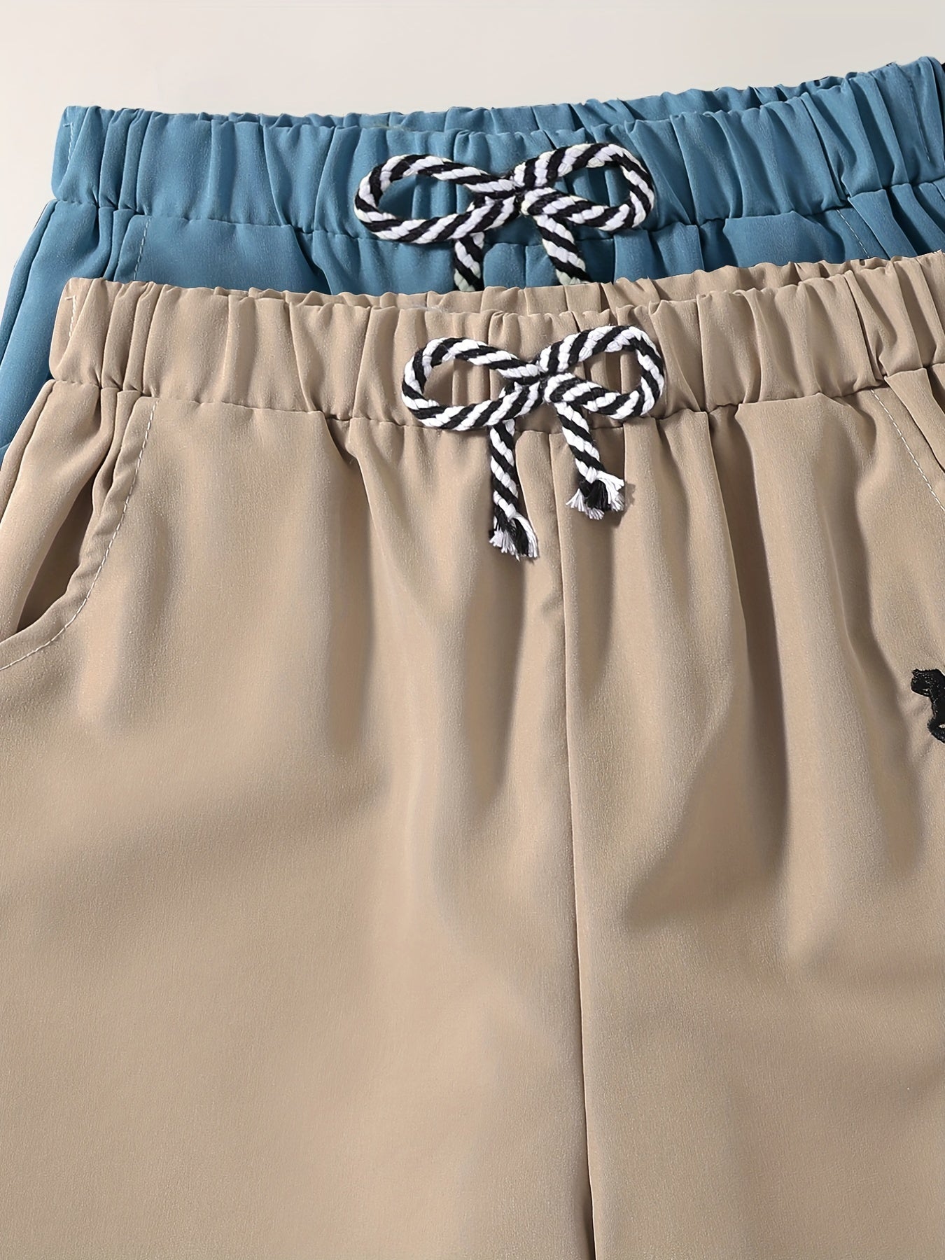 2pcs Boys Horses Print Shorts for Summer Kids Clothes