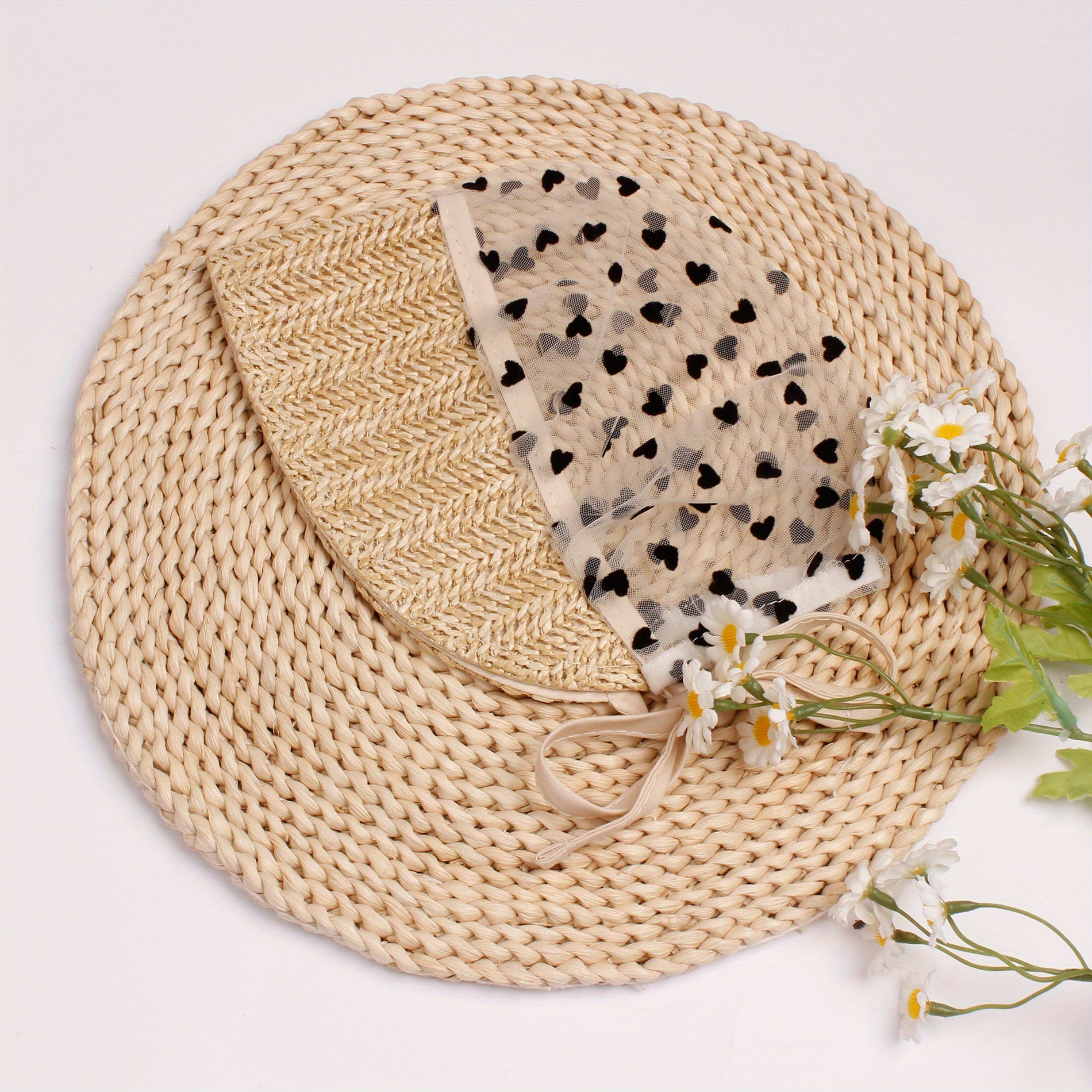 European American Straw Baby Hat