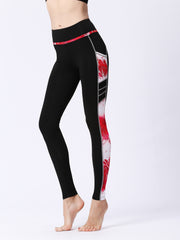 Side Patchwork Pockets High Waist Yoga Pants Butt Lifting