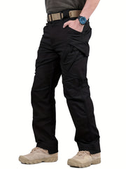 Waterproof Casual Cargo Pants With Zipper Pockets Men's Pants