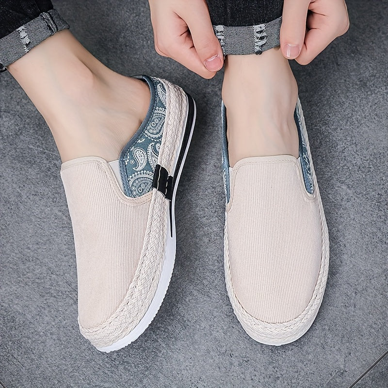 Men's Slip On Loafers Fisherman's Shoes Breathable Lightweight Canvas Shoes