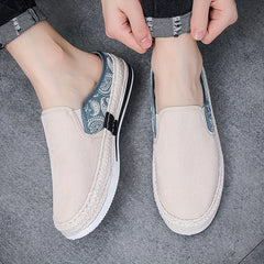Men's Slip On Loafers Fisherman's Shoes Breathable Lightweight Canvas Shoes