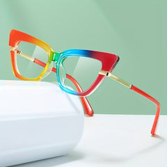 Cat Eye Light Blocking Glasses Women Clear Frame