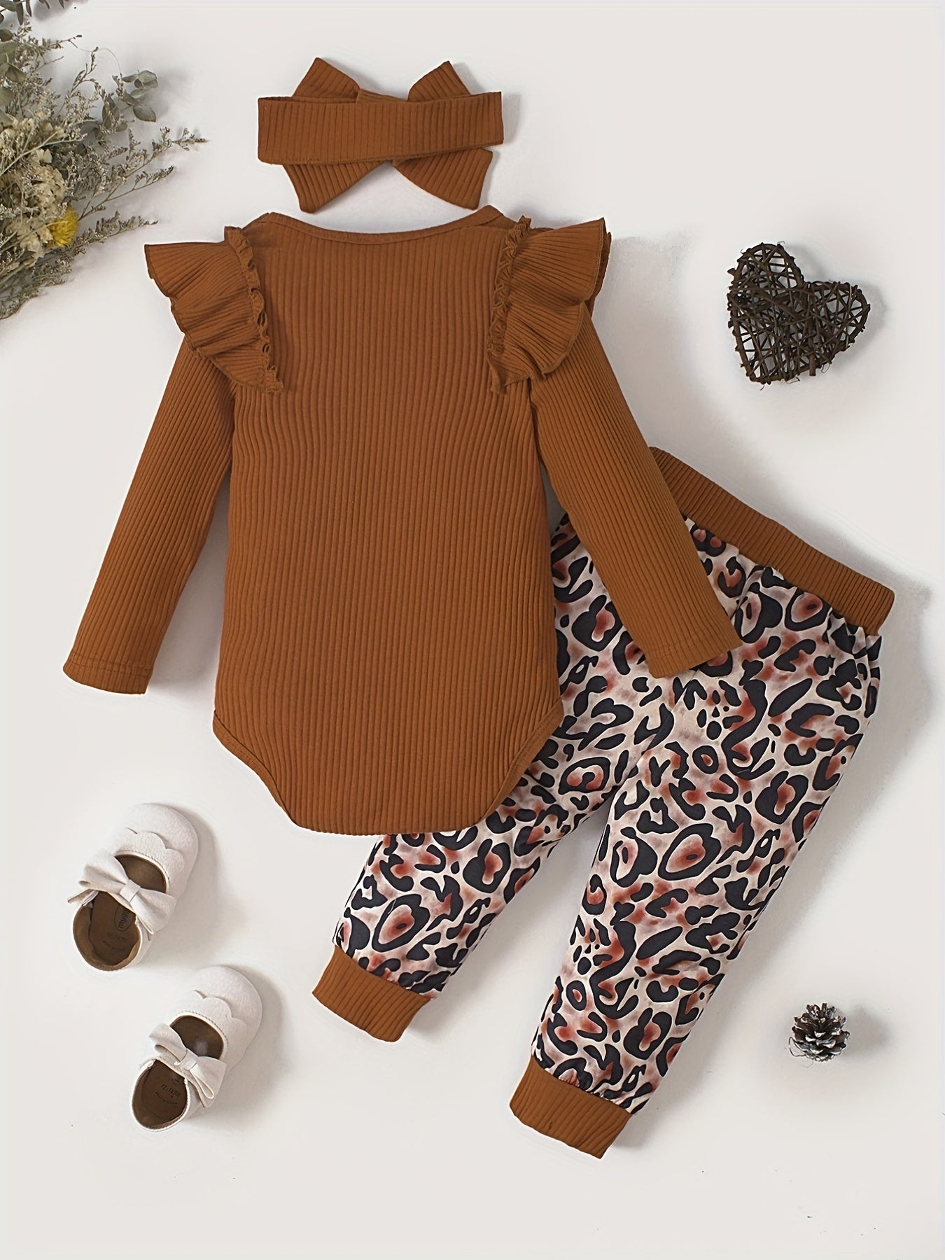 Baby Girl's Casual Outfit Long Sleeve Triangle Romper