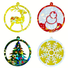DIY Crystal Resin Mold Christmas Pendant Snowflake Snowman