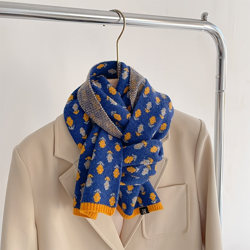 Christmas Knitted Shawl Scarf Plush Warm Bandana